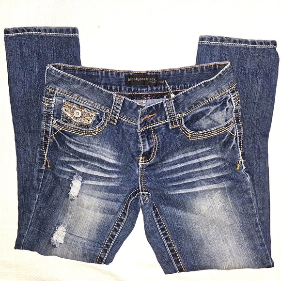 twentyone black jeans • Size 7/8 Short (Juniors) - Picture 1 of 8